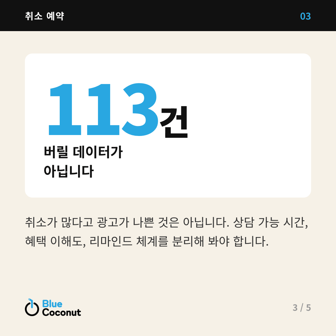 카드뉴스 3/5: 113건 버릴 데이터가 아닙니다