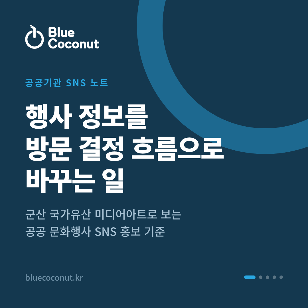 카드뉴스 1/5: 행사 정보를 방문 결정 흐름으로 바꾸는 일