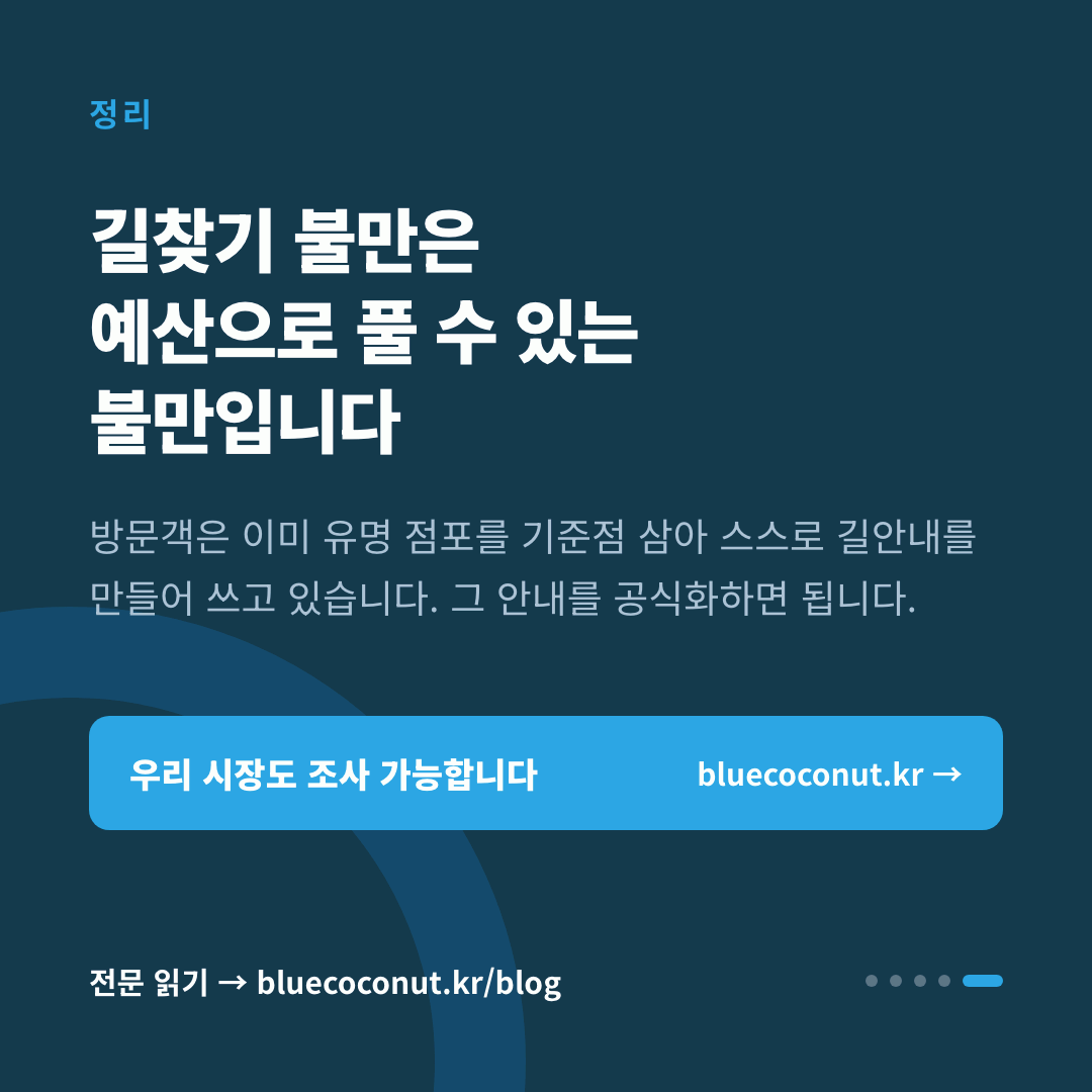 카드뉴스 5/5: 길찾기 불만은 예산으로 풀 수 있는 불만입니다
